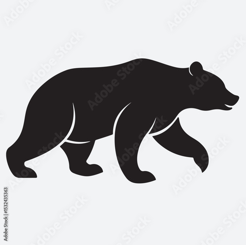 bear icon silhouette vector art illustration, vector illustration of a bear