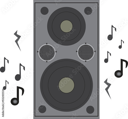 Speaker sound system Audio single mono or stereo vector