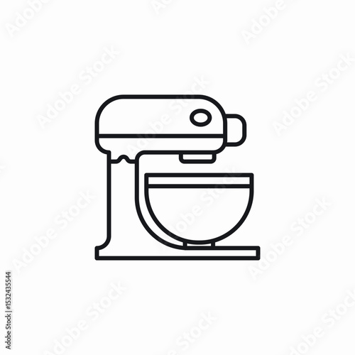 bowl mixer icon sign vector