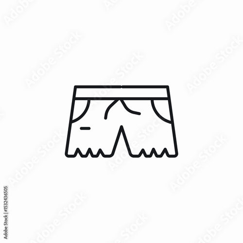 drawstring track shorts icon sign vector