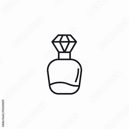 diamond perfume bottle icon sign vector