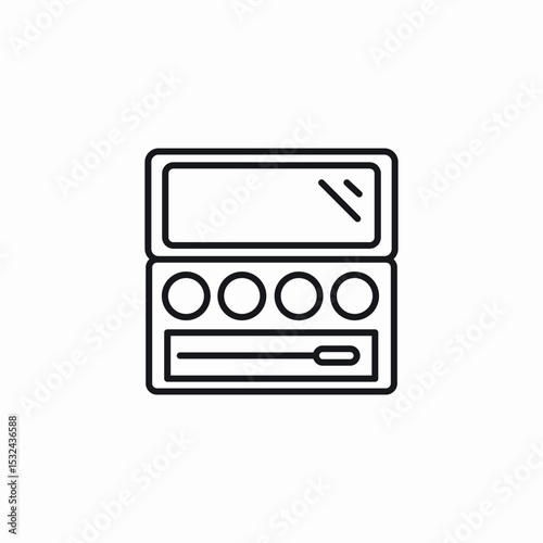 eyebrow makeup palette icon sign vector