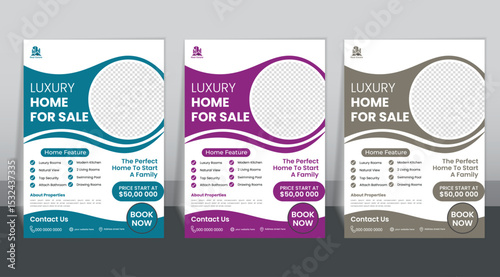 A4 Editable Real Estate Flyer Template – Eye-Catching, Modern & Luxury Property Promotion Design for Realtors and Agencies
