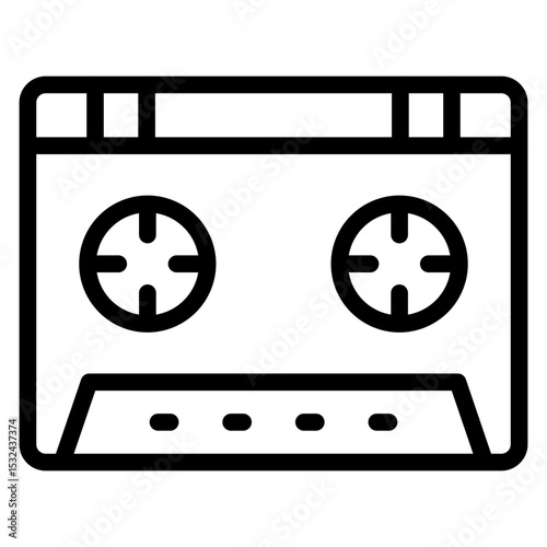Vector Design Cassette Icon Style