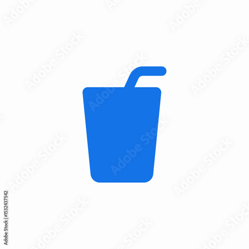 straw drink icon sign vector