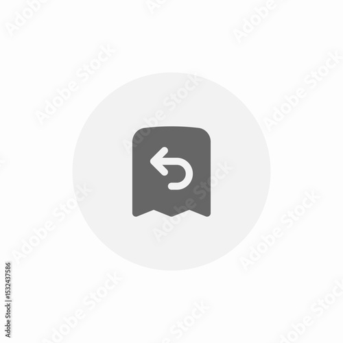 undo action bill check icon sign vector