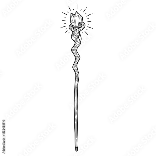 Crystal staff