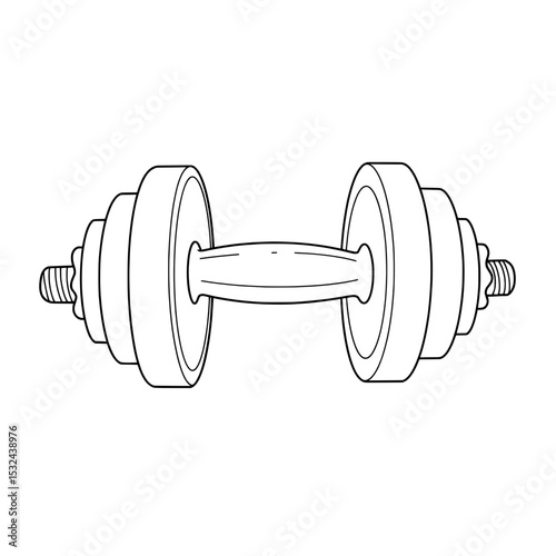 Black and white simple weights drawing