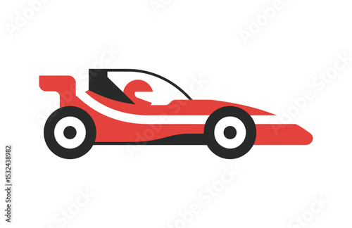 "Speed Racer – Go Kart Vehicle Vector Illustration"

