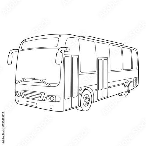 Line Art Bus