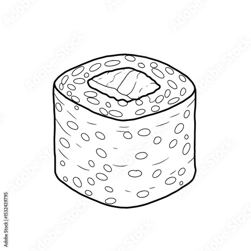 Sushi Roll Drawing