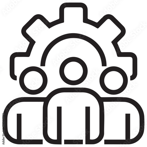 User Management Icon – Admin Control and User Account Symbol Vector