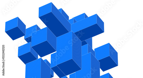 abstract architecture modular construction 3d