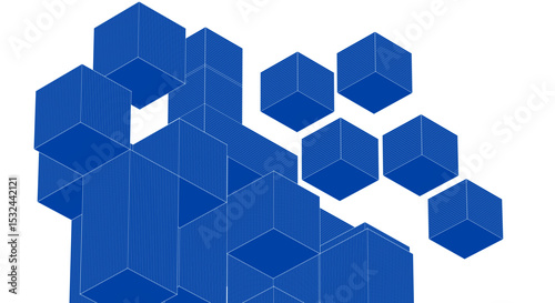 abstract architecture modular construction 3d
