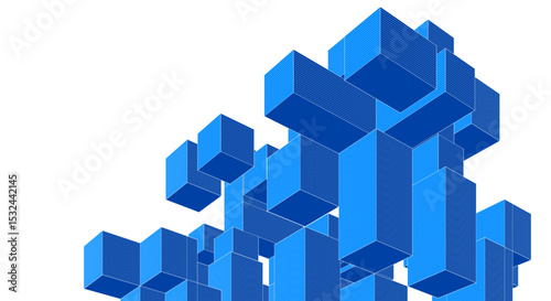 abstract architecture modular construction 3d