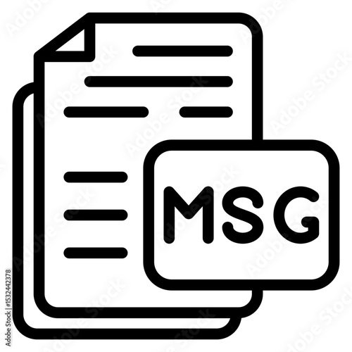 Vector Design MSG Icon Style
