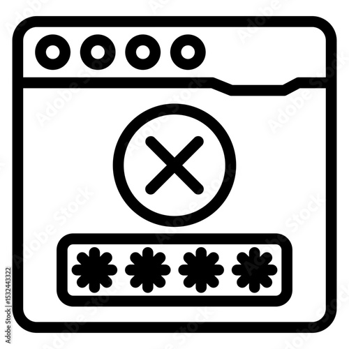 Vector Design Denial Icon Style