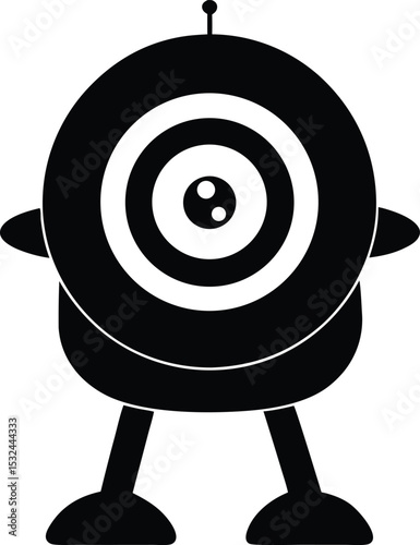 Target – black silhouette on white background