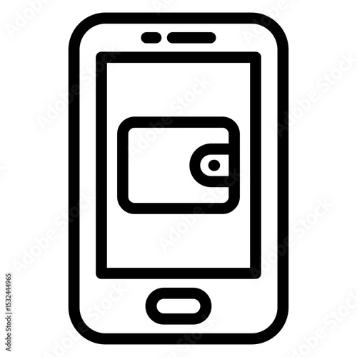 Vector Design Mobile Wallet Icon Style