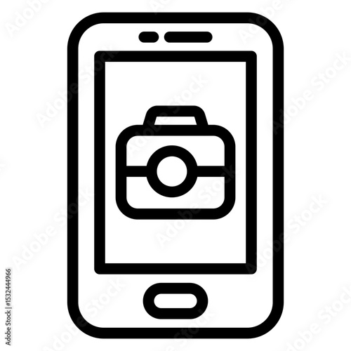 Vector Design Mobile Camera Icon Style