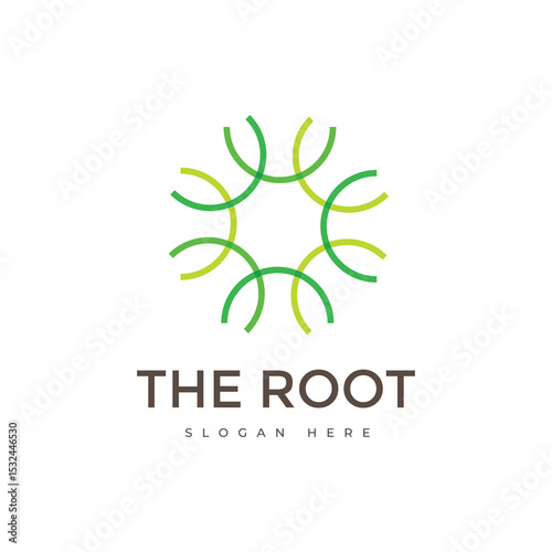 Root logo growth logo design modern vector