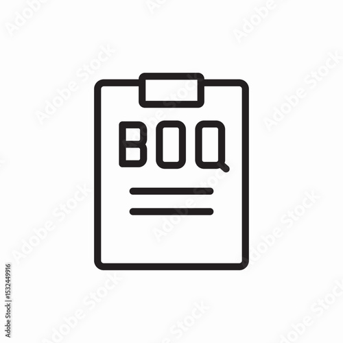 Clipboard BOQ
icon vector 
