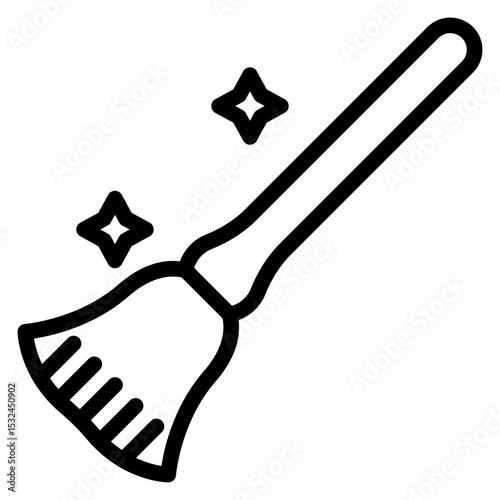 Vector Design Broomstick Icon Style