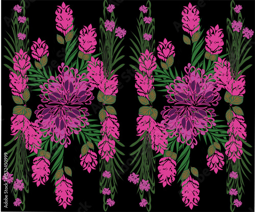 seamless floral pattern, bunch of flowers 