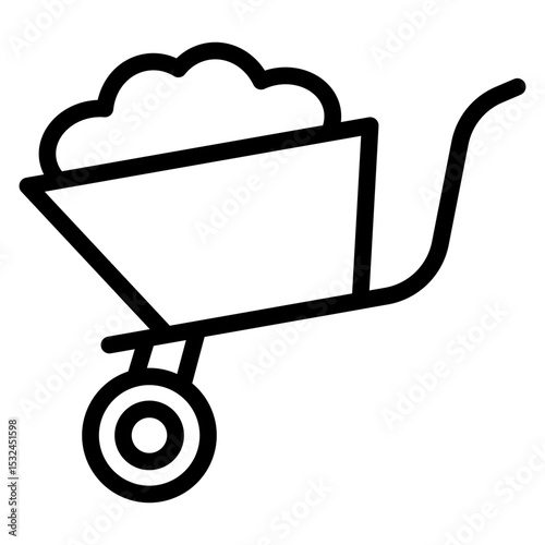 Vector Design Wheelbarrow Icon Style