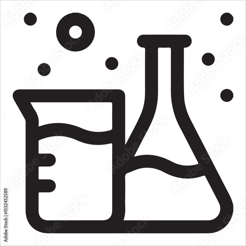 Chemical Retort Icon – Laboratory Vaporization and Glass Vessel EPS 10