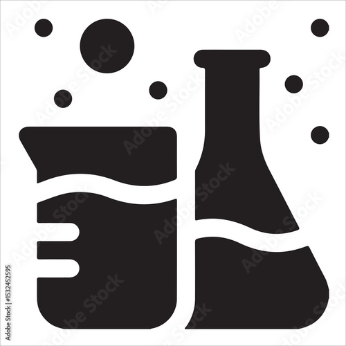 Retort Icon – Chemistry Distillation Flask and Heat Experiment EPS 10