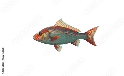 Red snapper fish isolated on white background isolated on transparent background