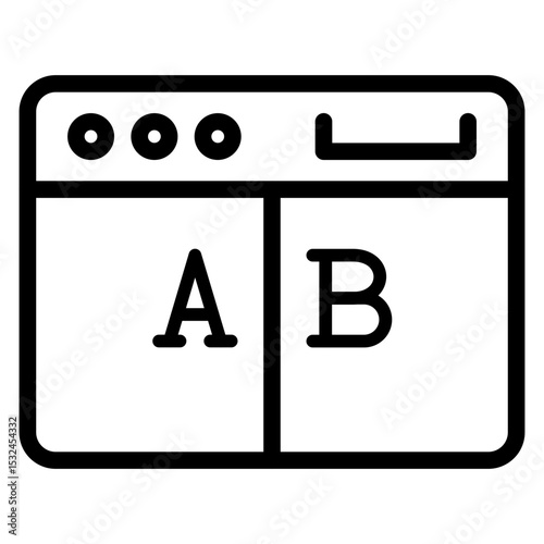 Vector Design AB Testing Icon Style
