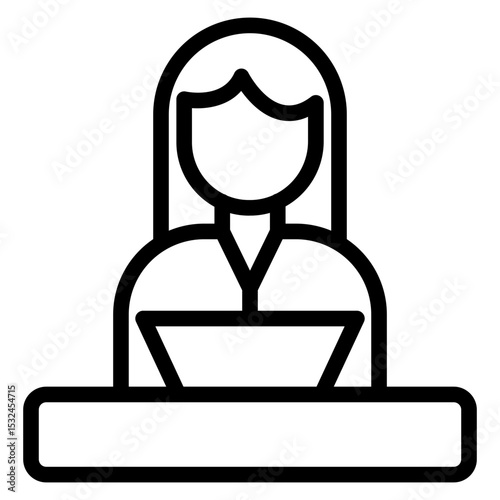 Vector Design News Anchor Icon Style
