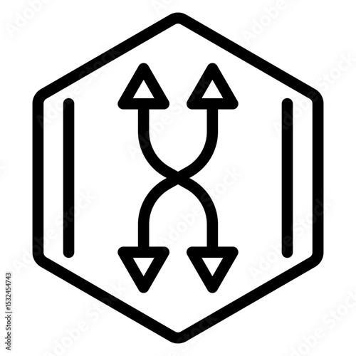 Vector Design Opposite Arrow Icon Style