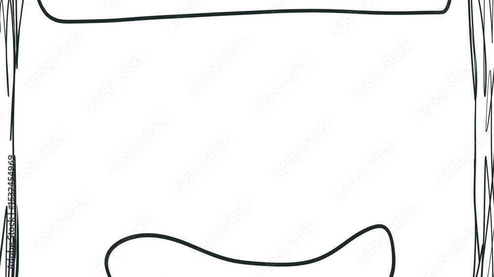 There are vertical stripes and horizontal arcs on the screen, all of which form a frame.