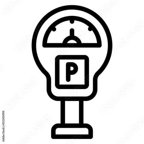 Parking Meter Icon Style