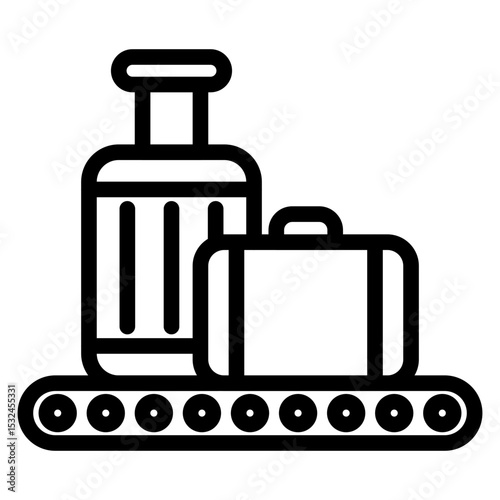 Luggage Conveyor Icon Style