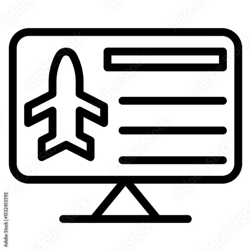 Flight Check In Icon Style