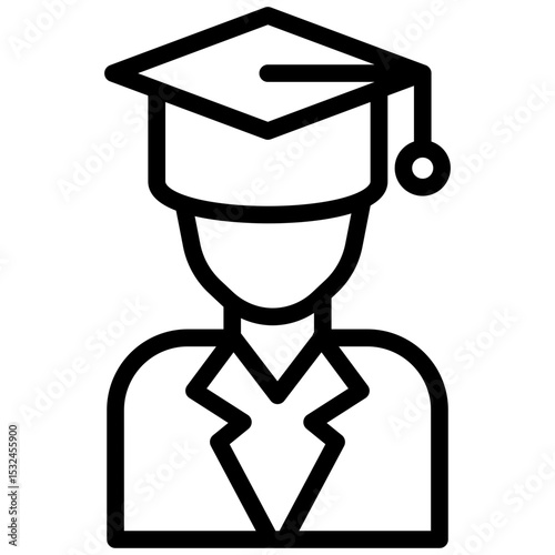 Male Graduate Icon Style