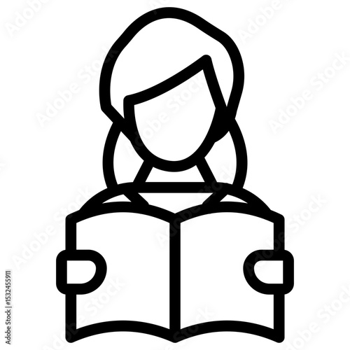 Female Teacher Icon Style