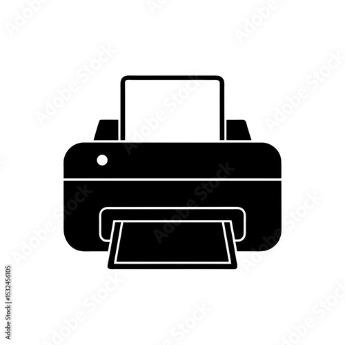 Printer vector icon clean flat isolated illustration