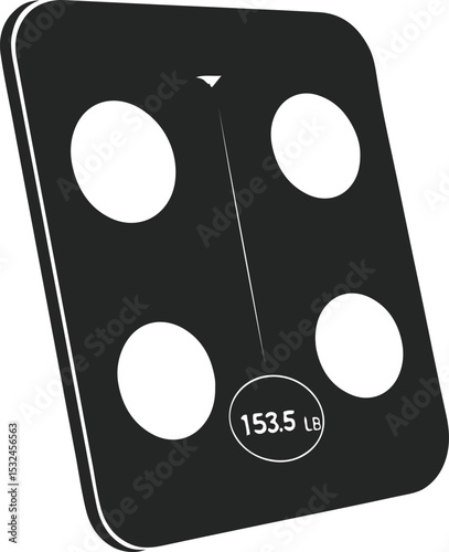 Vector Illustration of Digital Smart Weight Scale with Body Composition Display
