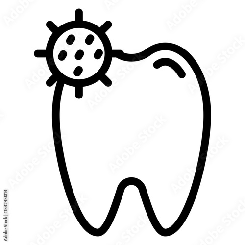 Tooth Infection Icon Style