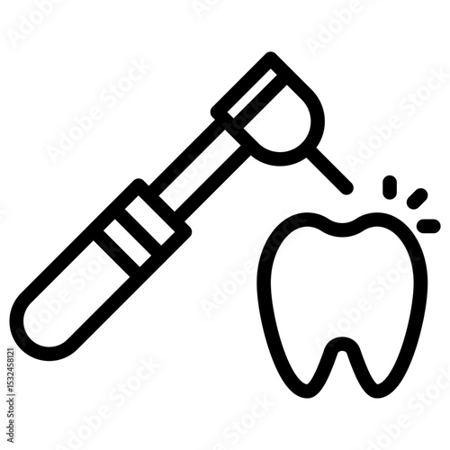 Tooth Drilling Icon Style