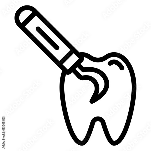 Tooth Scaling Icon Style