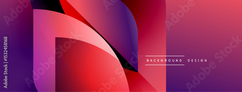 Abstract gradient design. Purple, red hues blend smoothly. Modern aesthetic, dynamic shapes create visual interest. Minimal text present.