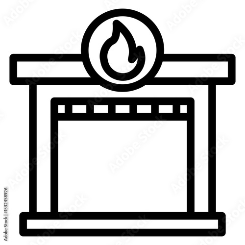 Firefighter Garage Icon Style