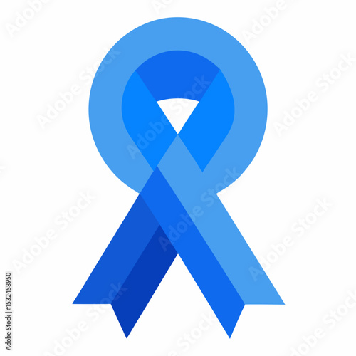 A vector of a blue-ribbon concept man's health month template Art & Illustration