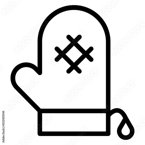 Vector Design Oven Mittens Icon Style